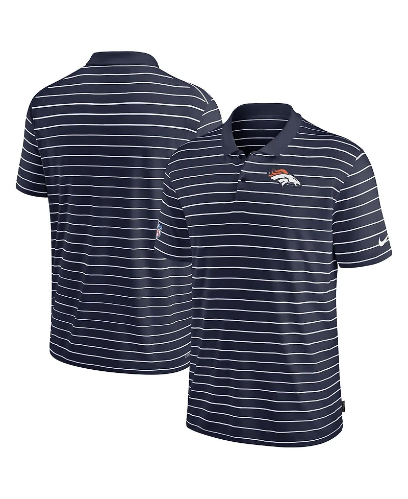 Men's Nike Navy Denver Broncos Sideline Lock Up Victory Performance Polo Shirt
