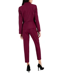 Tahari Asl Women's Stand Collar Button-Front Pantsuit
