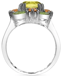 Multi-Gemstone Cluster Ring (3-1/2 ct. t.w.) in Sterling Silver