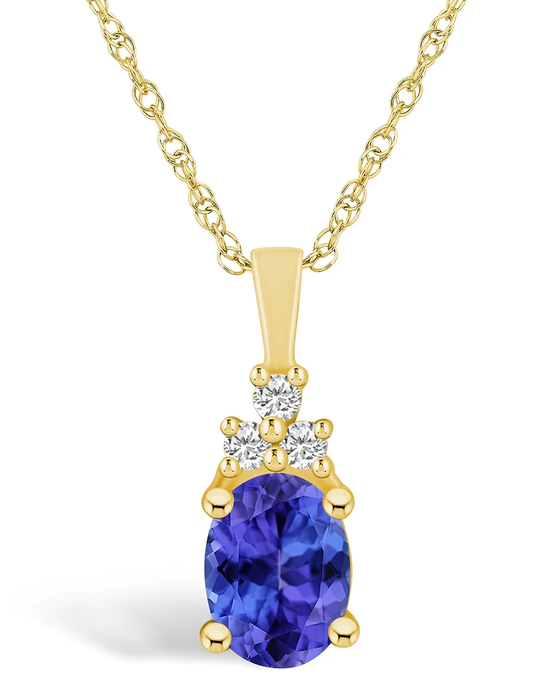 Macy's Tanzanite (1-1/4 Ct. t.w.) and Diamond (1/10 Pendant Necklace