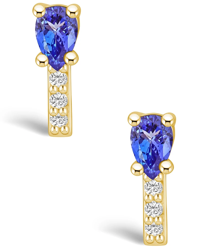 Macy's Tanzanite (3/4 Ct. t.w.) and Diamond (1/8 Stud Earrings