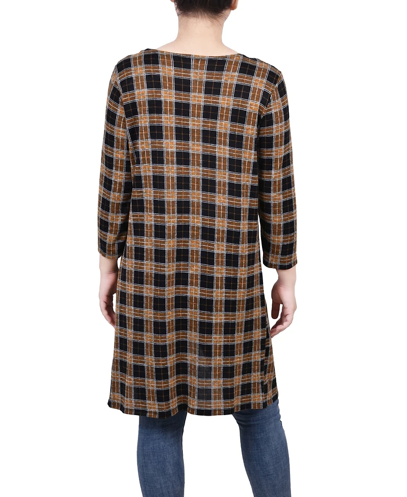 Ny Collection Women's 3/4 Sleeve Knit Cardigan