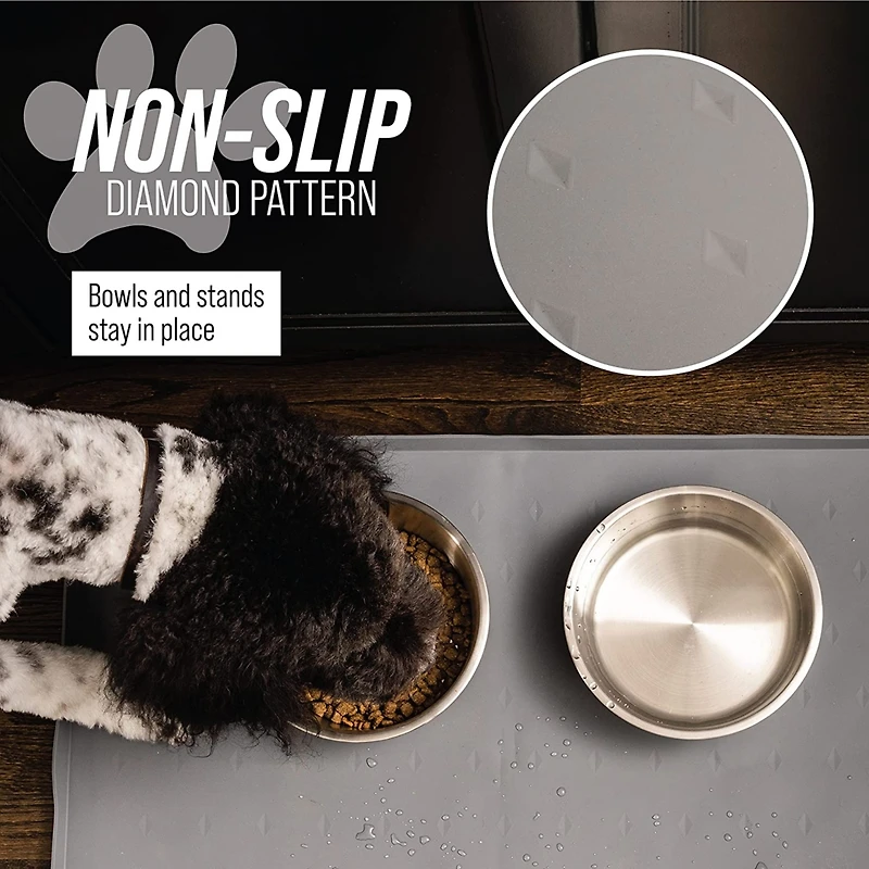 Leashboss M/L Diamond Pet Food Mat