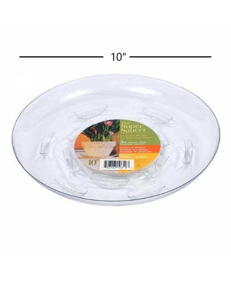 Plastec Super Plant Saucer, Plastic, Clear, 10in