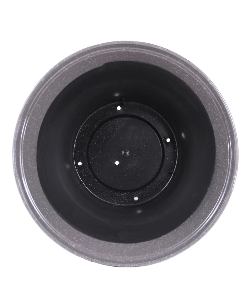 Garden Elements Logo Large Plastic Modern Planter Light Brown 14.5 Inches