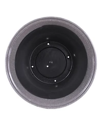 Garden Elements Logo Large Plastic Modern Planter Light Brown 14.5 Inches