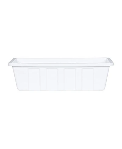 Novelty Mnftg. Polypropylene Flower Box Planter/Liner, White, 18" L
