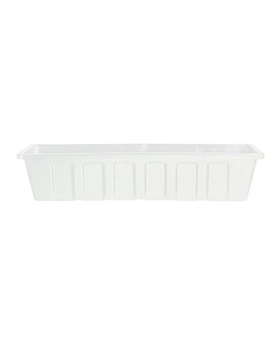 Novelty Manufacturing Polypropylene Flower Box Planter/Liner, White, 30" L