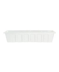 Novelty Manufacturing Polypropylene Flower Box Planter/Liner, White, 30" L