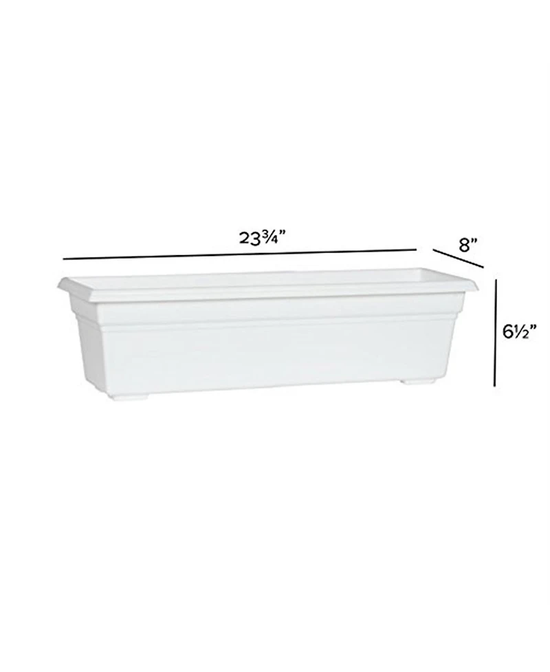 Novelty (#16242) Countryside Flower Box Planter, White - 24"