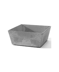 Novelty 36120 Ella Low Square Self-Watering Planter Gray -12 Inch