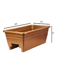 Hc Companies Inc Rail Planter SPX24DB0E2 Terra Cotta 24 Inch