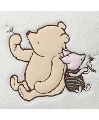Lambs & Ivy Storytime Pooh Soft Faux Shearling Nursery Throw Pillow - Cream