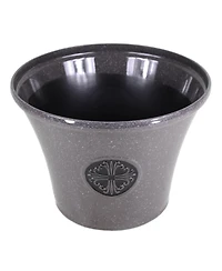 Garden Elements Logo Large Plastic Modern Planter Light Brown 14.5 Inches