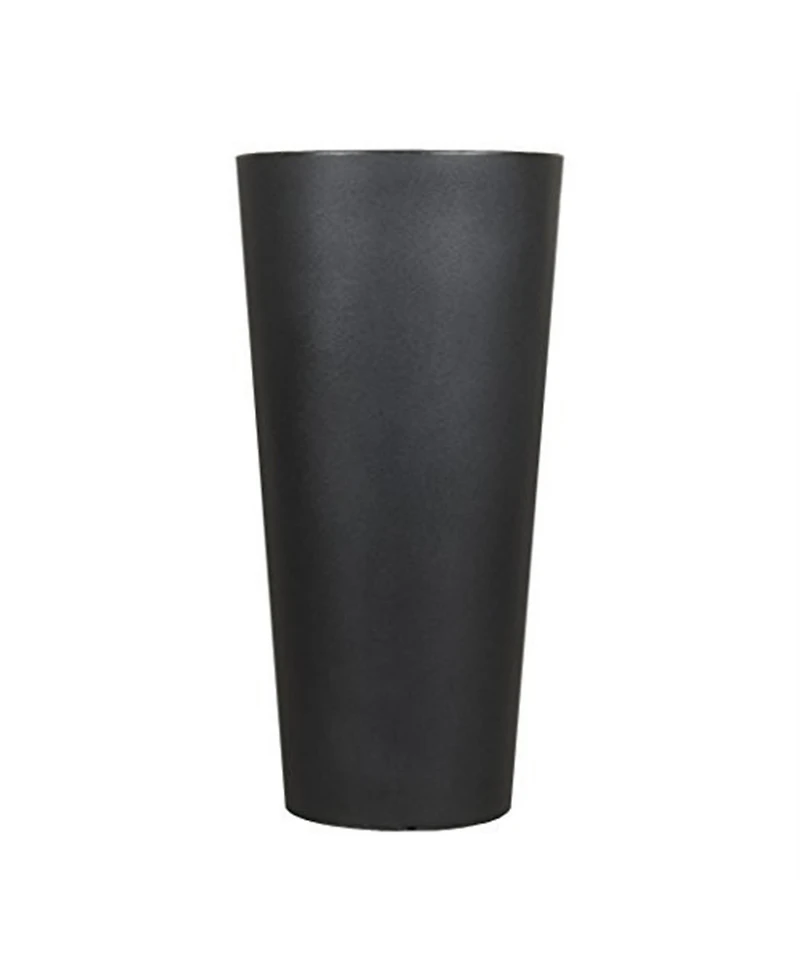Tusco Products Cosmopolitan Tall Round Plastic Planter Black 32”
