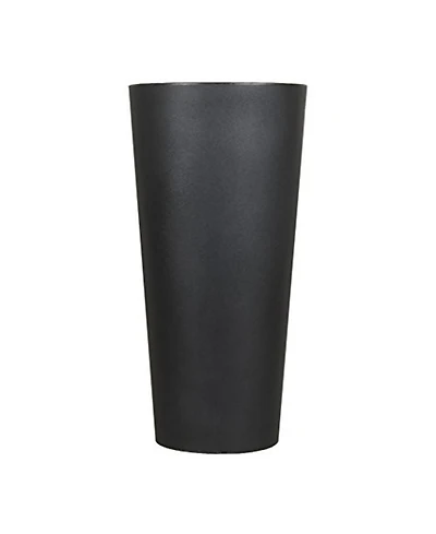 Tusco Products Cosmopolitan Tall Round Plastic Planter Black 32”