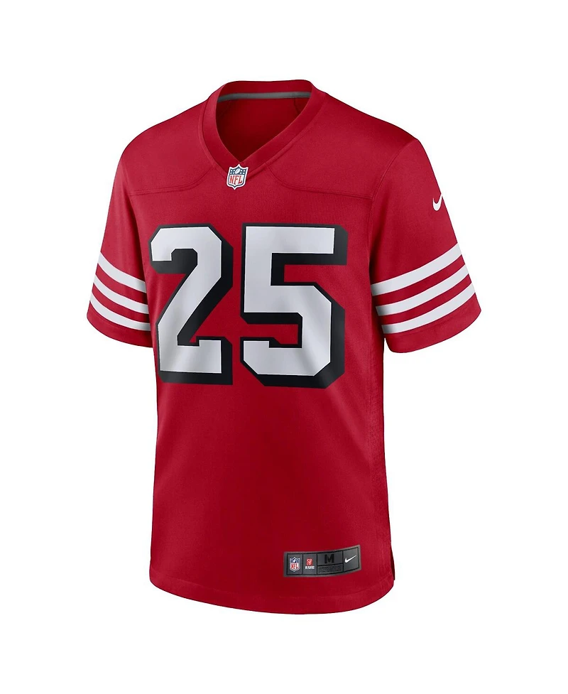 Men's Nike Elijah Mitchell Scarlet San Francisco 49ers Alternate Team Game Jersey