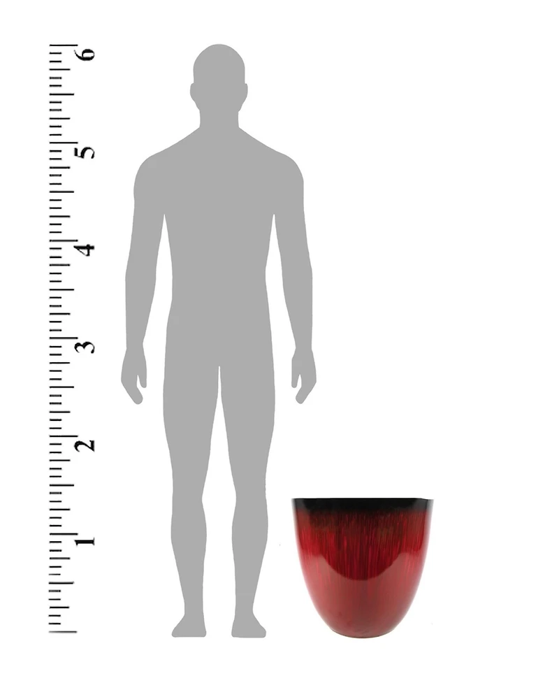 Gardeners Select Egg Shaped Planter Flower Box 18in Red