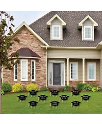 Gold Tassel Worth The Hassle - Outdoor Lawn Decor - Grad Party Yard Signs 10 Pc