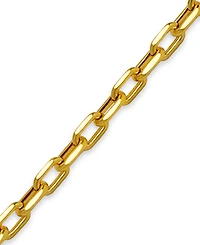 Paperclip Link Chain Bracelet in 14k Gold 9"