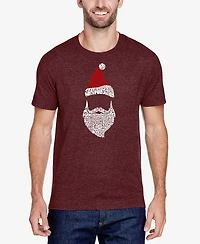 La Pop Art Men's Premium Blend Santa Claus Word T-shirt