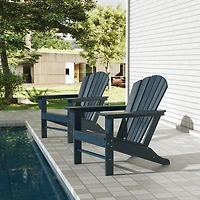 All-Weather Contoured Outdoor Poly Adirondack Chair (Set of 2)
