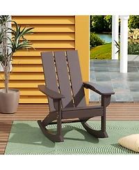 WestinTrends Modern Adirondack Outdoor Rocking Chair