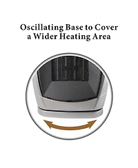 Optimus H-7247 Portable Oscillating Ceramic Heater with Thermostat
