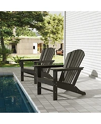 All-Weather Contoured Outdoor Poly Adirondack Chair (Set of 2)