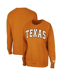 Women's Colosseum Texas Orange Longhorns Campanile Pullover Sweatshirt