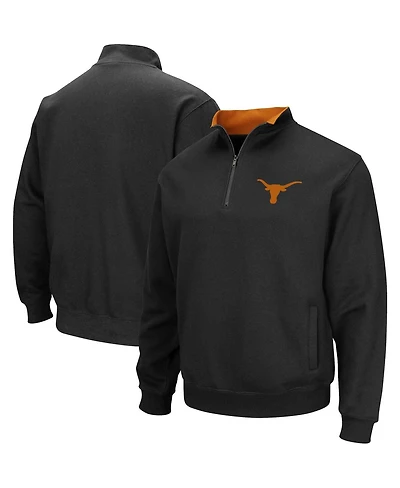 Men's Colosseum Black Texas Longhorns Tortugas Quarter-Zip Sweatshirt