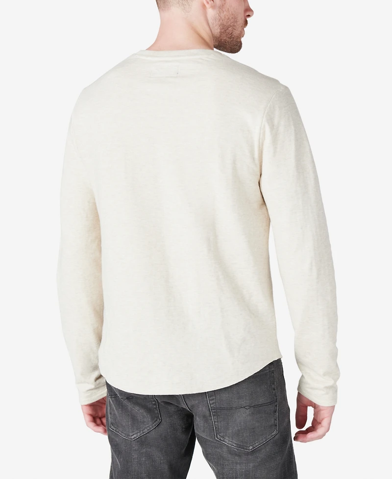 Lucky Brand Men's Duo-Fold Henley Long Sleeve Sweater