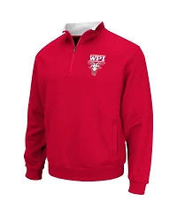 Men's Colosseum Red Worcester Polytechnic Institute Engineers Tortugas Quarter-Zip Sweatshirt