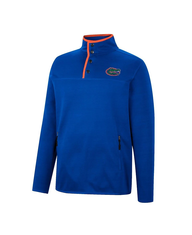 Men's Colosseum Royal Florida Gators Rebound Quarter-Snap Jacket