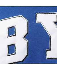 Men's Colosseum Royal Byu Cougars Team Arch & Logo Tackle Twill Pullover Sweatshirt