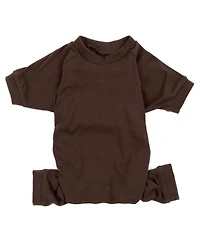 Leveret Dog Cotton Pajama Solid Brown