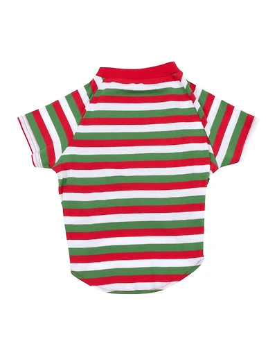 Leveret Big Dog Cotton Pajama Striped Red White and Green