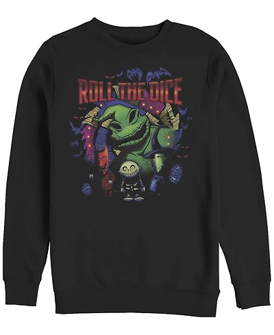 Fifth Sun Men's Nightmare Before Christmas Oogie Dice Crew Fleece Pullover