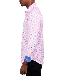 Society of Threads Men's Slim-Fit Performance Stretch Floral Long-Sleeve Button-Down Shirt