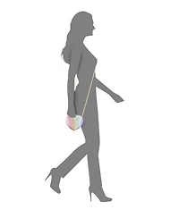 Nina Women's Crystal Heart Minaudiere Bag