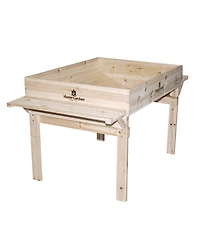 Master Gardner Company Master Gardner Raised Bed Garden Table, Light Brown Wood, 3 x 4 ft