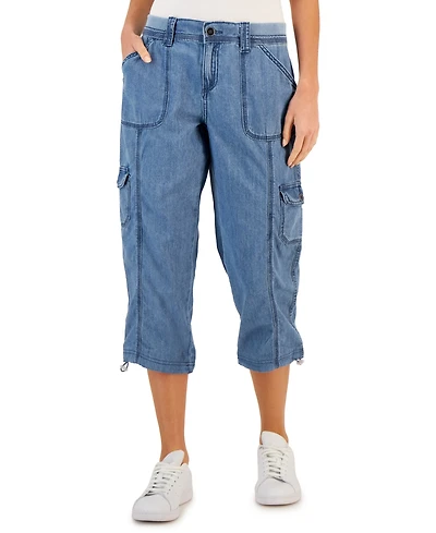 Style & Co Women's Mid-Rise Cargo Capri Pants, Exclusively at Macy's