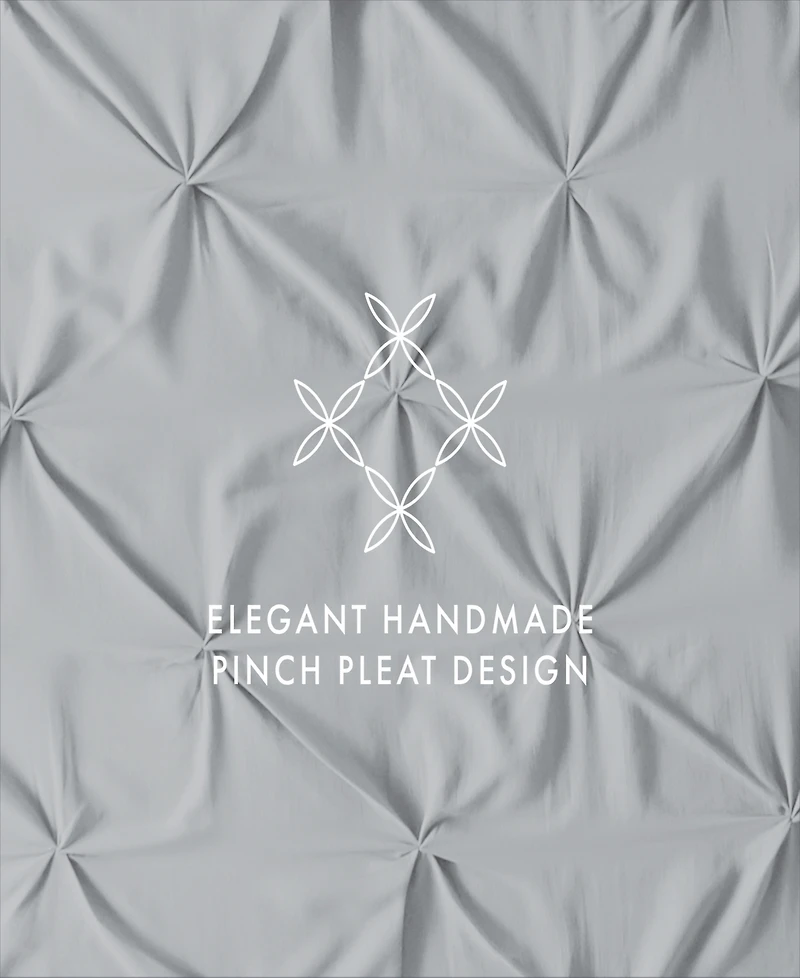 ienjoy Home Ultra Soft 3-Pc. Pinch Pleat Duvet Cover Set, King/California King