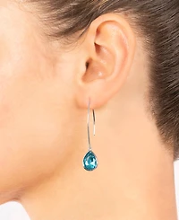 Macy's Crystal Wire Drop Earrings (24/25 ct. t.w.) Fine Silver Plated Brass or 14K Gold Over