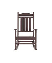 WestinTrends All-Weather Outdoor Patio Poly Classic Porch Rocking Chair (Set of 4)