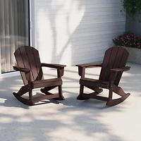 WestinTrends Outdoor Patio Porch Rocking Adirondack Chair (Set of 2)