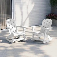 WestinTrends Outdoor Patio Porch Rocking Adirondack Chair (Set of 2)