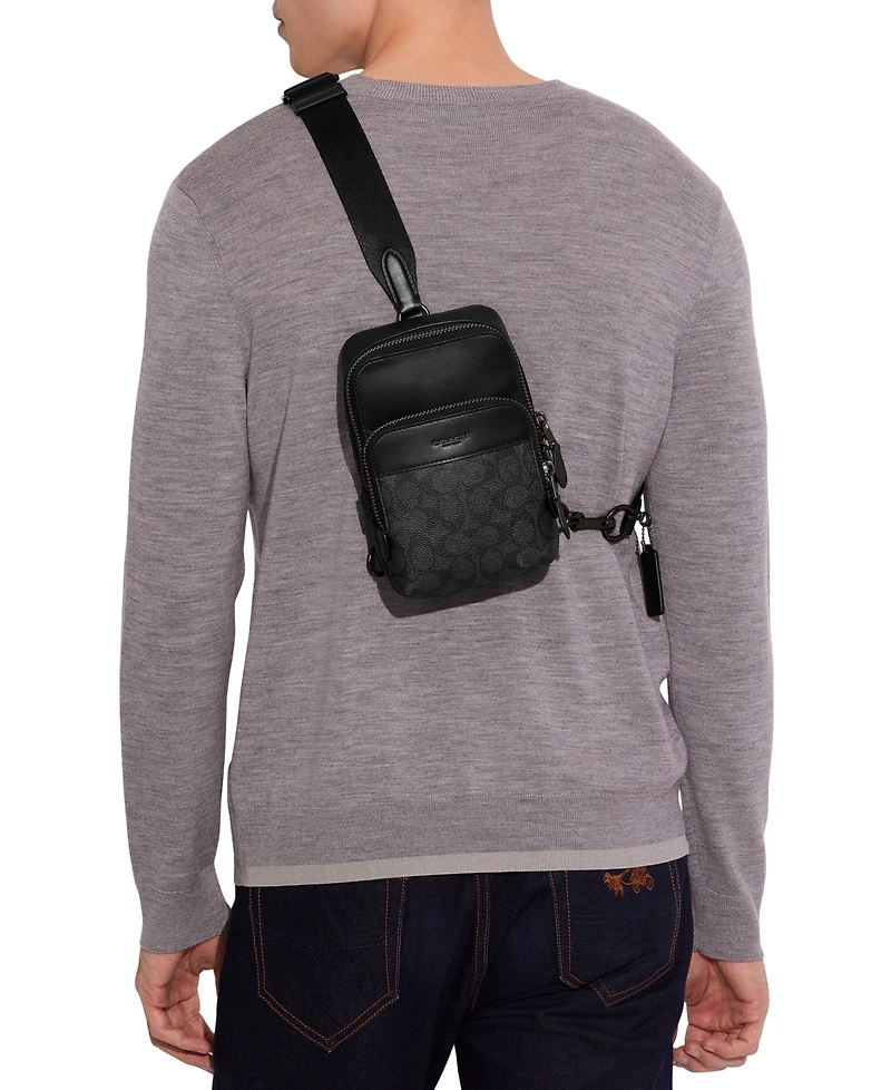 Coach Men's Gotham Sling Signature Jacquard Bag