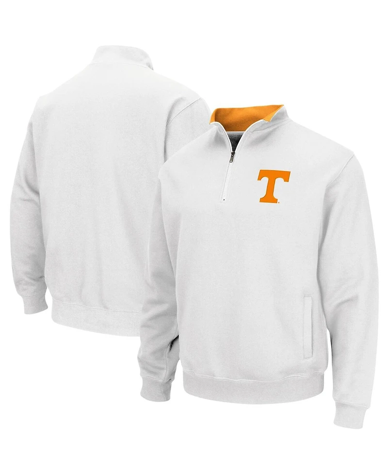 Men's Colosseum White Tennessee Volunteers Tortugas Logo Quarter-Zip Jacket