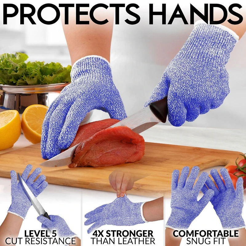 Cut Resistant Gloves Food Grade Level 5 Protection - Comfortable Safety Work